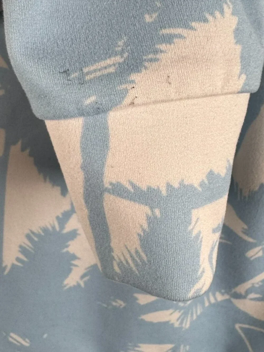 Waggle 1/4 Zip Pullover Mens‎ Small Blue White Palm Tree Flamingo Golf TP-3956
